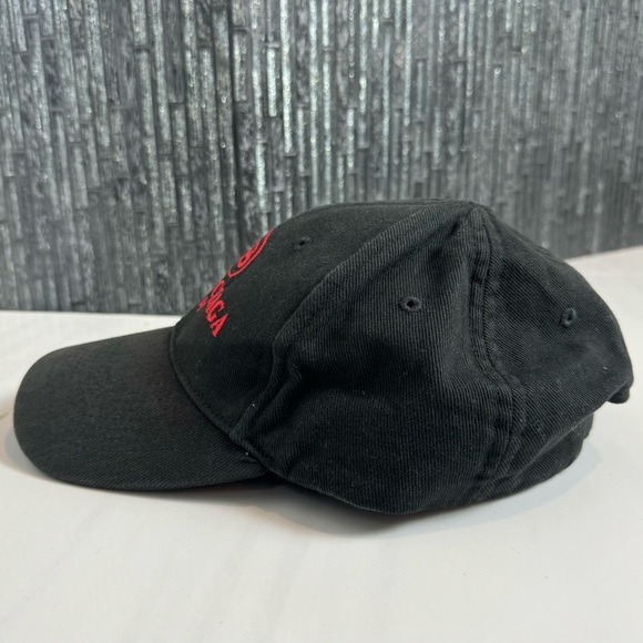 SOLD❣️Authentic Balenciaga BB Mode Cap Baseball Hat in Black & Red - Picture 5 of 12